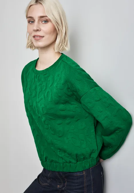 Sweat léopard oversize vibrant green