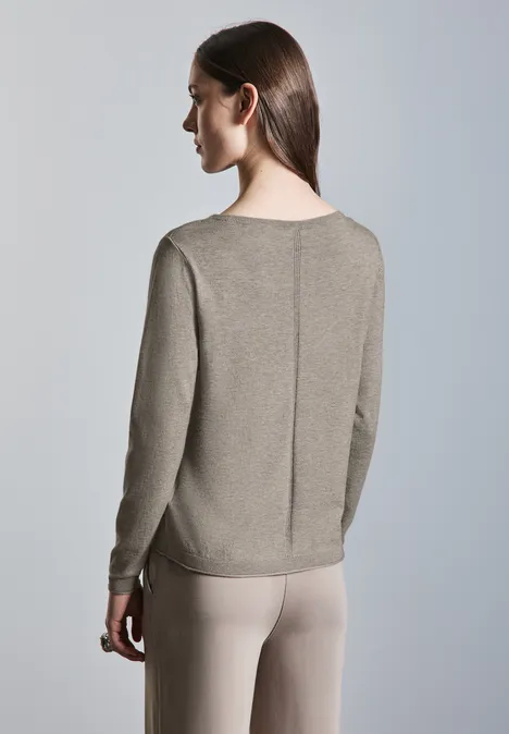 Basic Pullover breezy beige mel.