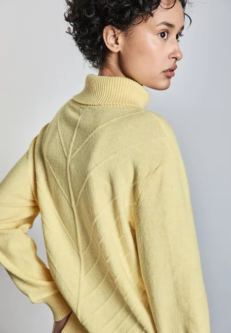 Strukturpullover mellow yellow mel.