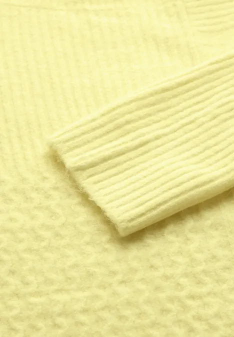 Strukturmix-Pullover mellow yellow mel.