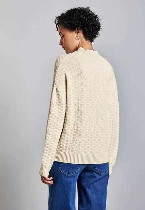 Strukturpullover soft beige
