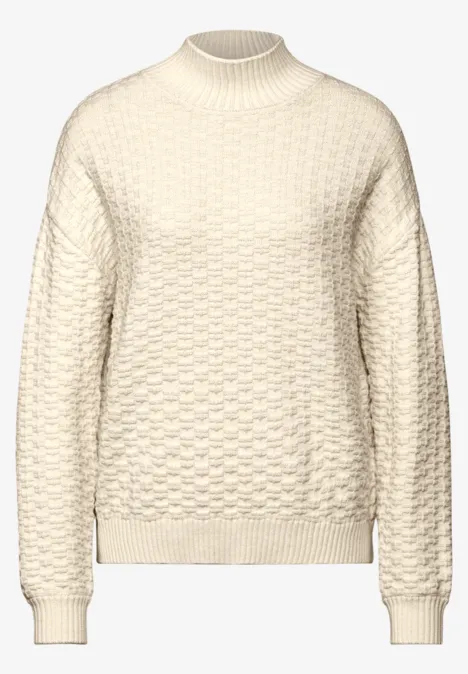 Strukturpullover soft beige