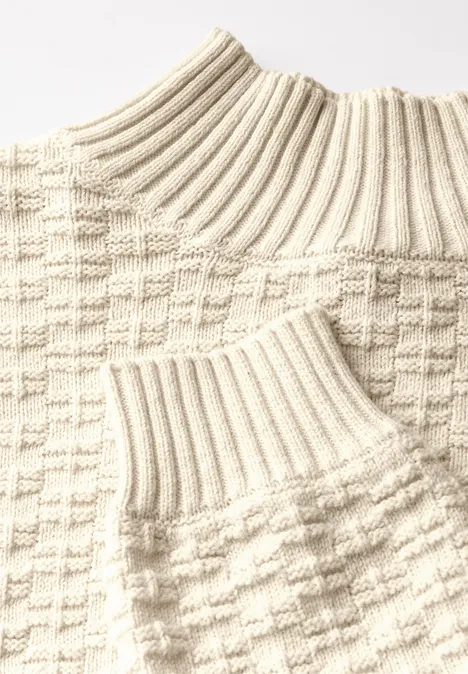 Strukturpullover soft beige