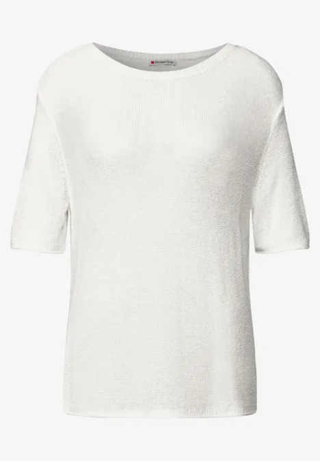 Trui met korte mouwen off white