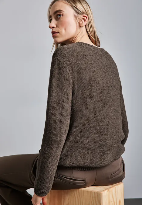 Strickpullover muddy brown