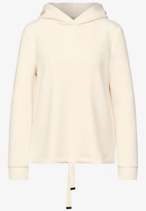 Cupro Sweat Hoodie soft beige