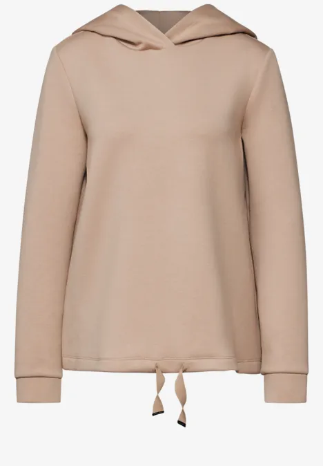 Cupro Sweat Hoodie bisquit brown