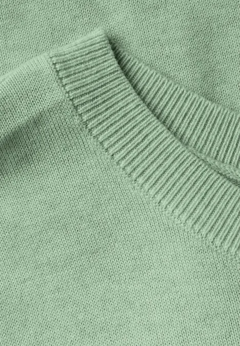Kurzarmpullover milky green mel.