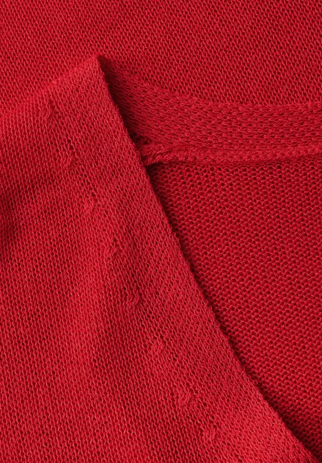 Ärmelloser Strickpullover glory red