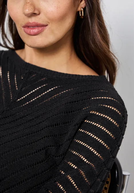 Strukturpullover Black