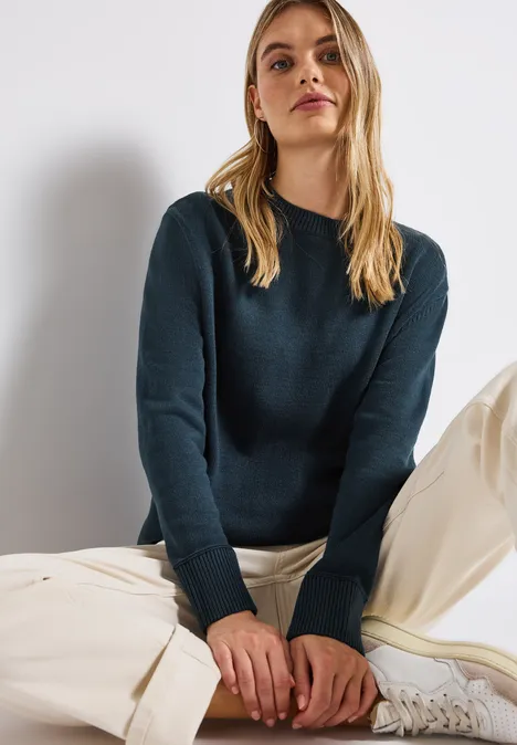 Pull à col rond tide blue