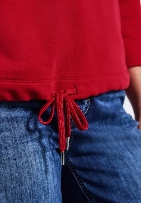 Sweatshirt in Unifarbe glory red