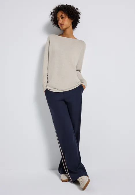 Basic Pullover tusk cream mel.