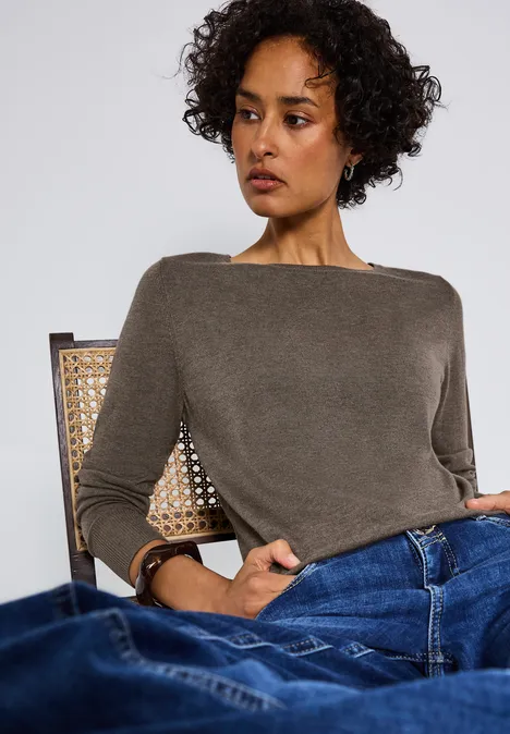 Basic Pullover nomad brown mel.