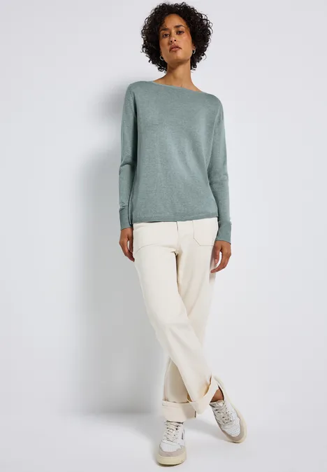 Basic Pullover nile blue mel.