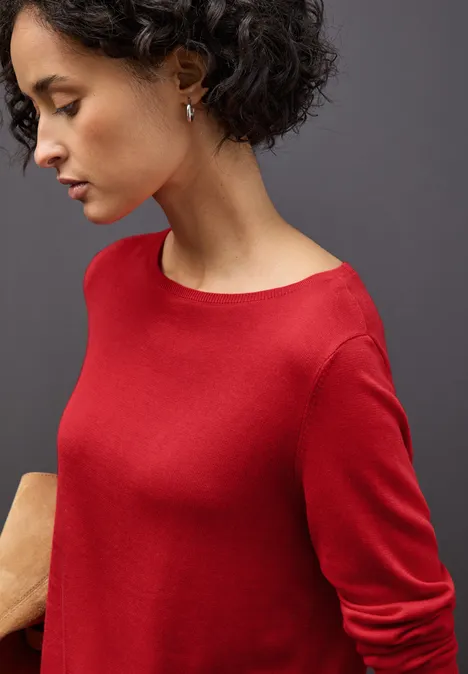 Basic Pullover racing red