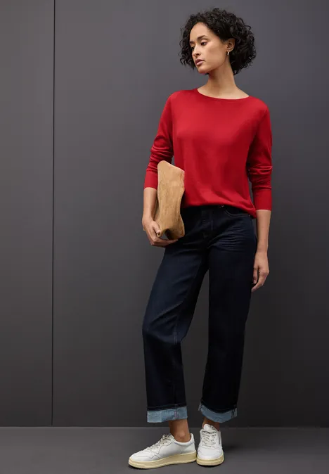 Basic Pullover racing red