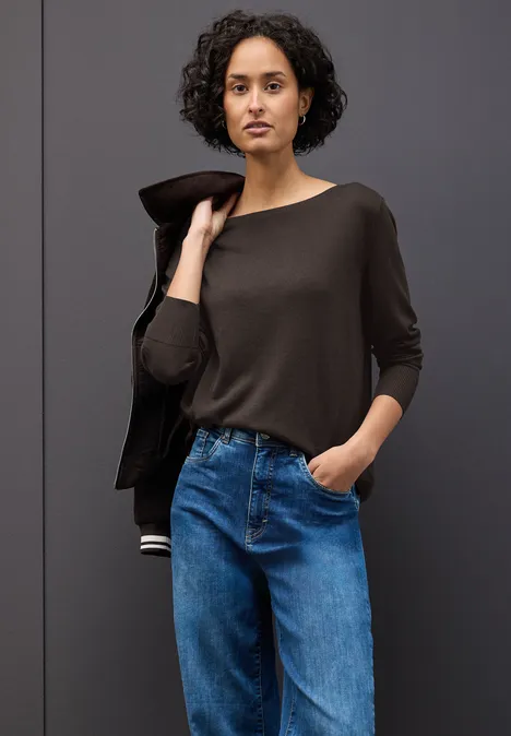 Basic Pullover deep roast brown