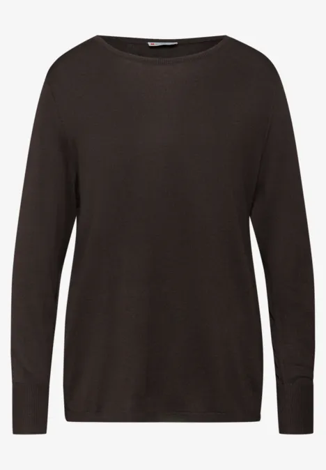 Basic Pullover deep roast brown