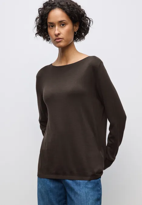 Basic Pullover deep roast brown