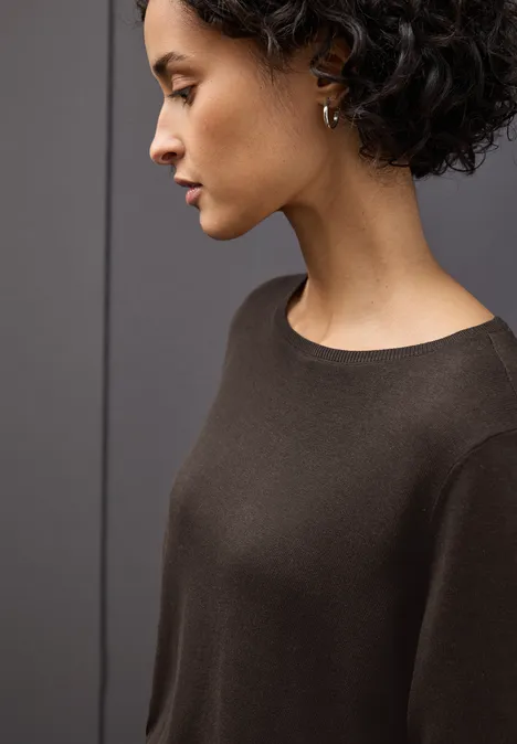 Basic Pullover deep roast brown