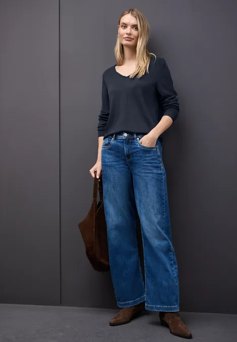 V-Neck Pullover deep blue V-Neck Pullover deep blue