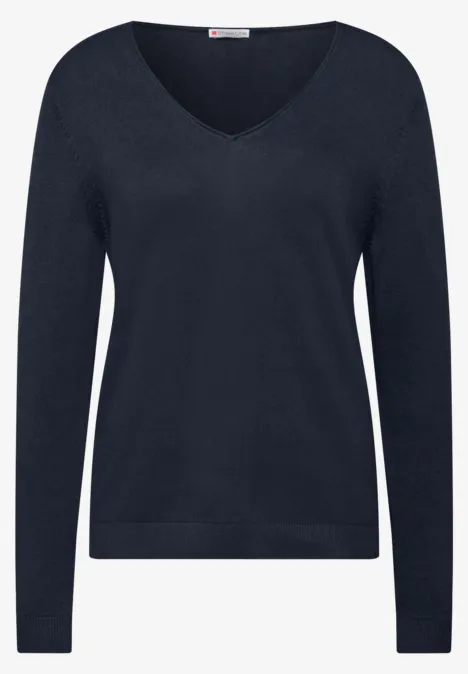 V-Neck Pullover deep blue V-Neck Pullover deep blue