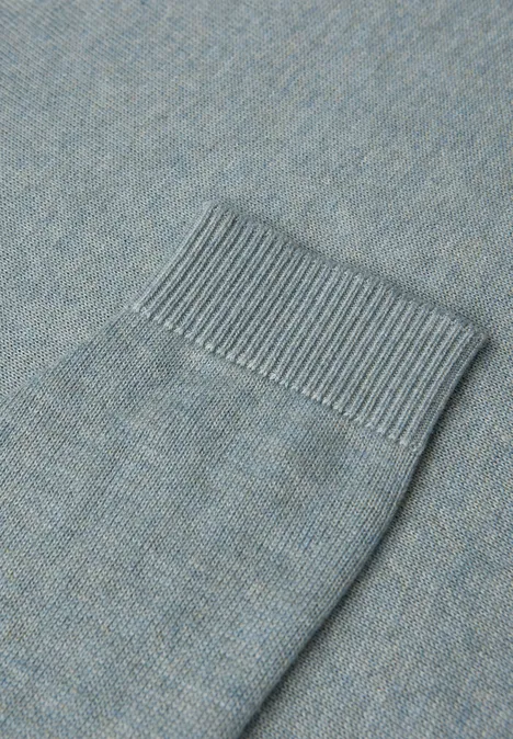V-Neck Pullover nile blue mel. V-Neck Pullover nile blue mel.