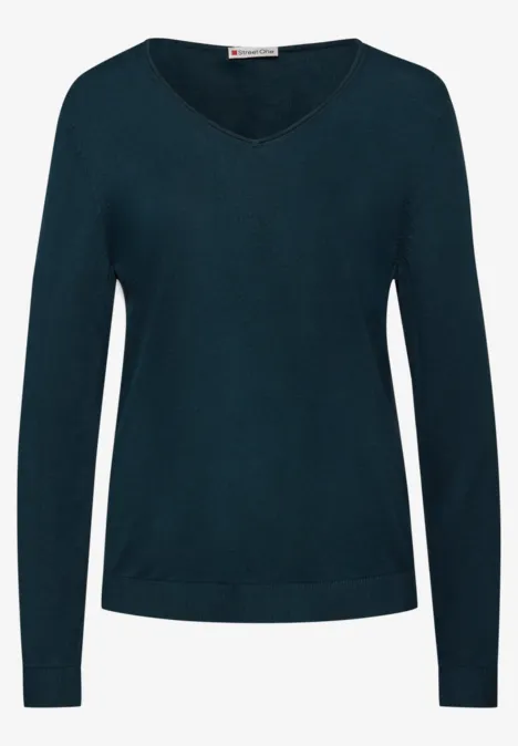V-Neck Pullover tide blue V-Neck Pullover tide blue