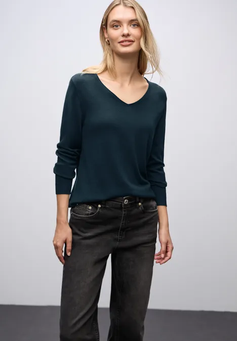 V-Neck Pullover tide blue V-Neck Pullover tide blue
