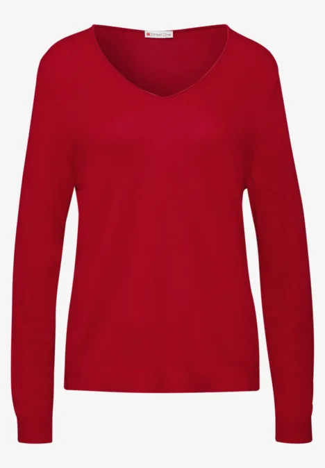 V-Neck Pullover racing red V-Neck Pullover racing red