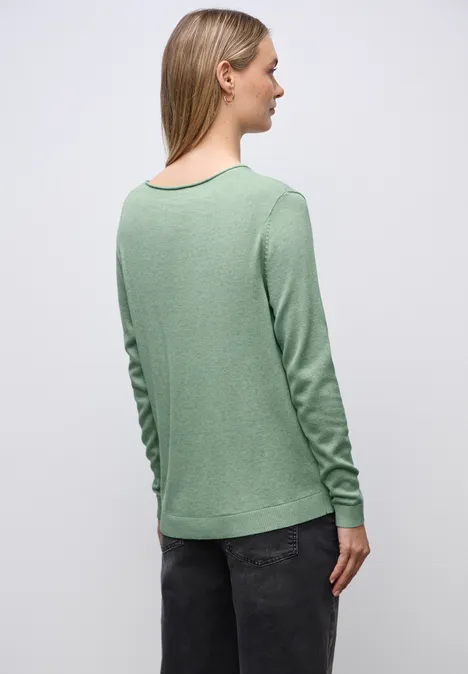V-Neck Pullover serene green mel. V-Neck Pullover serene green mel.