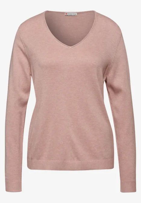 V-Neck Pullover faded rose mel. V-Neck Pullover faded rose mel.