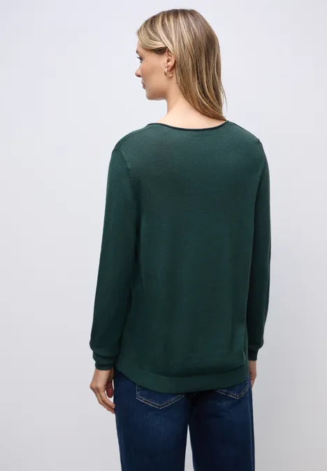 V-Neck Pullover deep teal green V-Neck Pullover deep teal green
