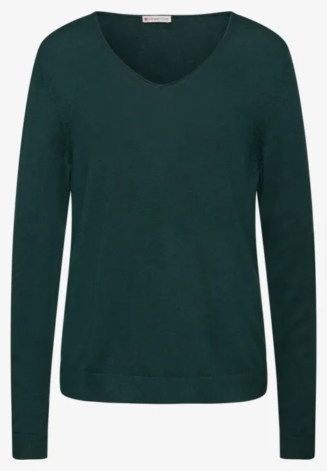 V-Neck Pullover deep teal green V-Neck Pullover deep teal green