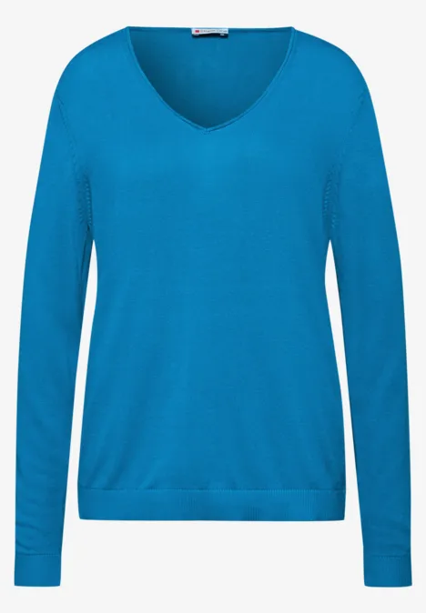 V-Neck Pullover polaris blue V-Neck Pullover polaris blue