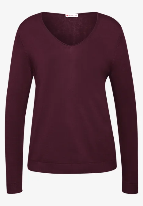 V-Neck Pullover wildberry red V-Neck Pullover wildberry red
