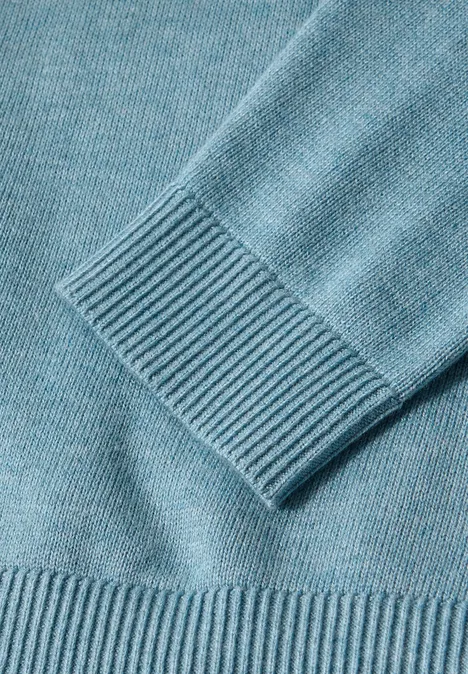 V-Neck Pullover glacier blue mel. V-Neck Pullover glacier blue mel.