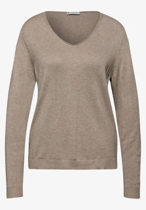 V-Neck Pullover mocha dream mel. V-Neck Pullover mocha dream mel.