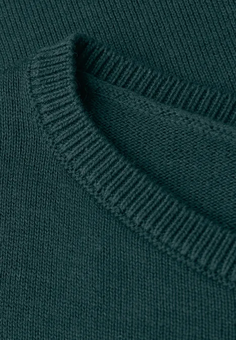 Basic Pullover deep teal green