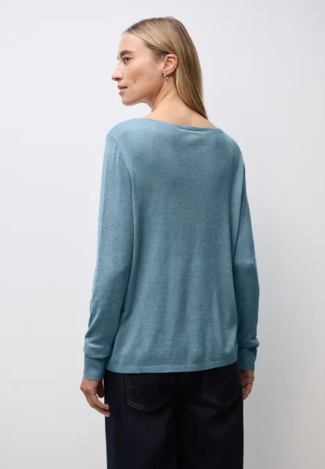 Basic Pullover glacier blue mel.