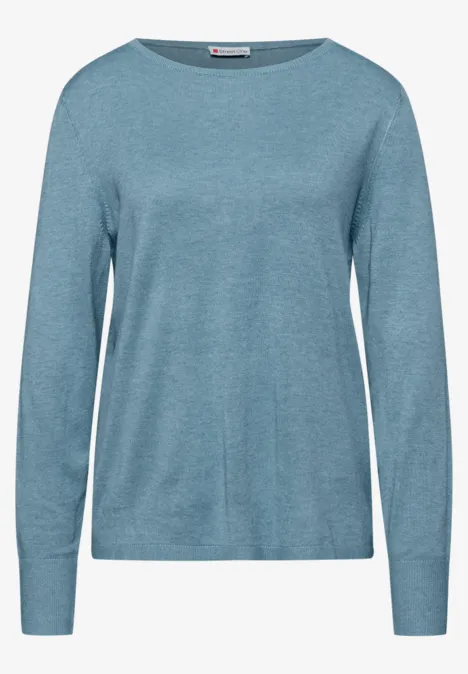 Basic Pullover glacier blue mel.