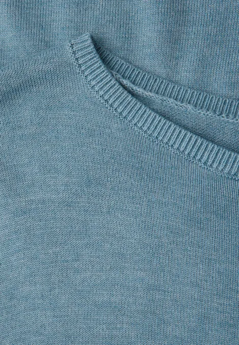 Basic Pullover glacier blue mel.