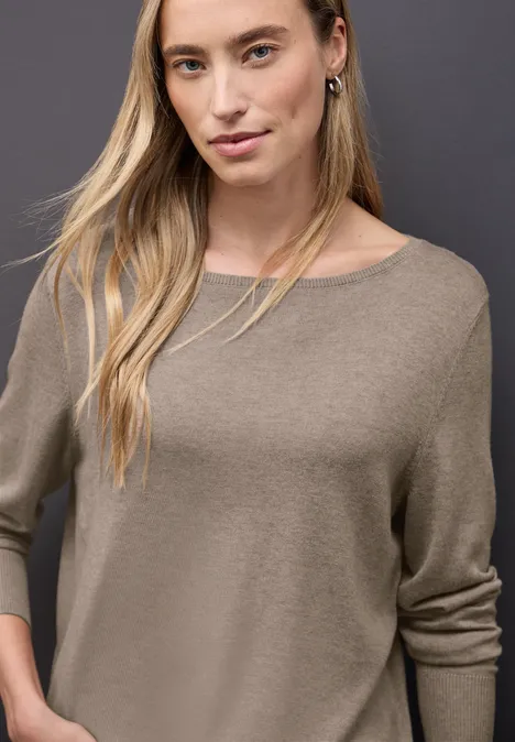 Basic Pullover mocha dream mel.