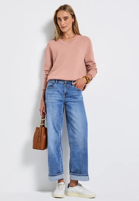 V-Neck Pullover faded rose