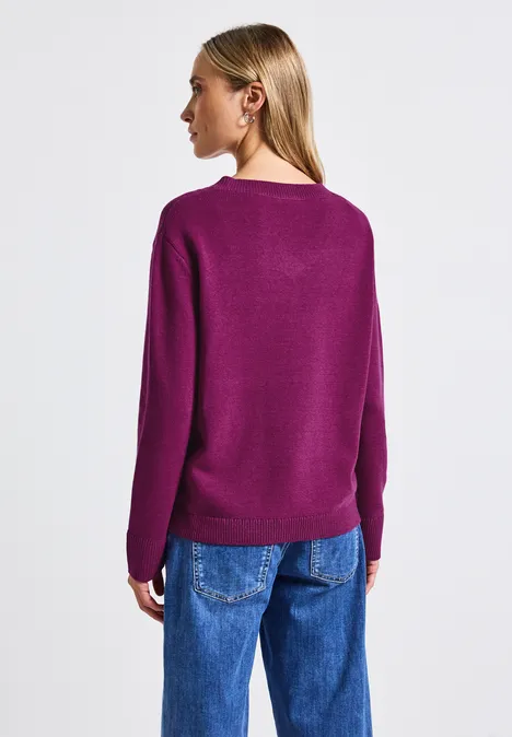 V-Neck Pullover berry paradise