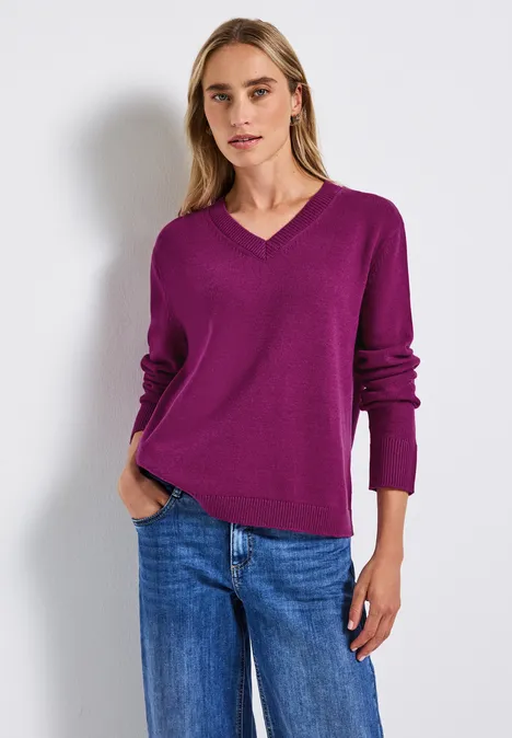 V-Neck Pullover berry paradise
