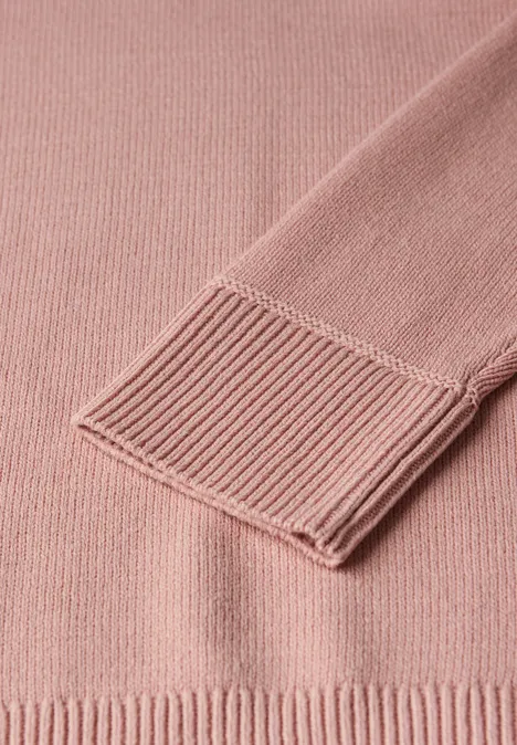 Rundhals-Pullover faded rose