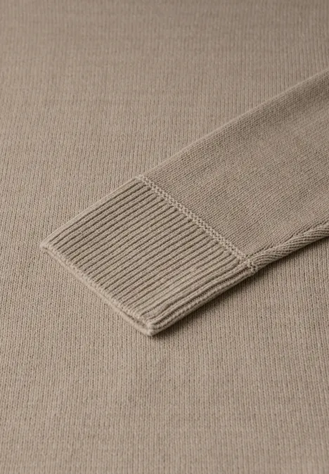 Rundhals-Pullover sandstone mocha