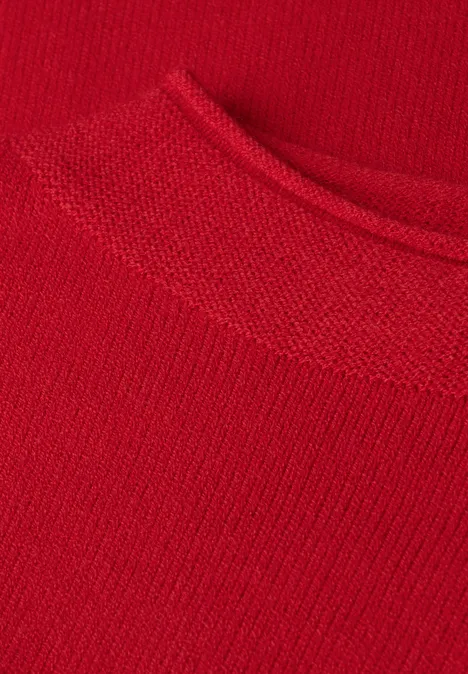 Pullover mit Rollkante racing red